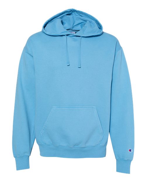 Champion Garment-Dyed Hooded Sweatshirt CD450 Custom Embroidered Business Logo