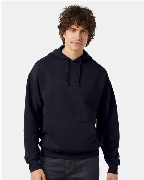 Champion Garment-Dyed Hooded Sweatshirt CD450 Custom Embroidered Business Logo