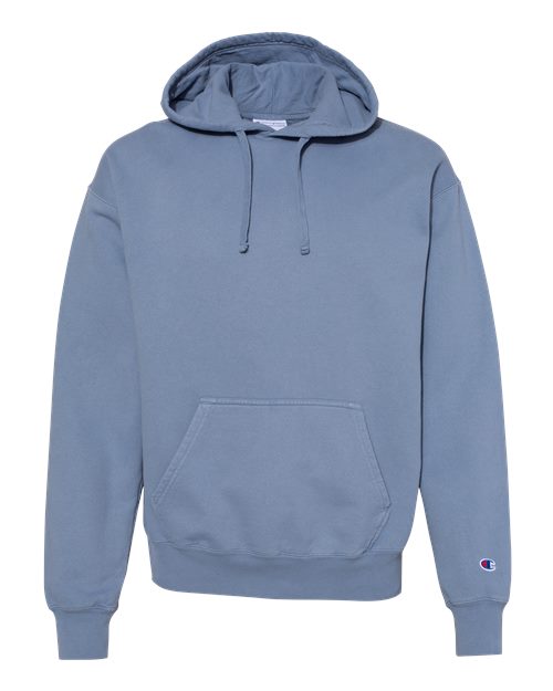 Champion Garment-Dyed Hooded Sweatshirt CD450 Custom Embroidered Business Logo