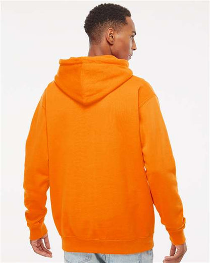 Independent Trading Co. Heavyweight Hooded Sweatshirt IND4000 Safety Orange Custom Embroidered Business Logo