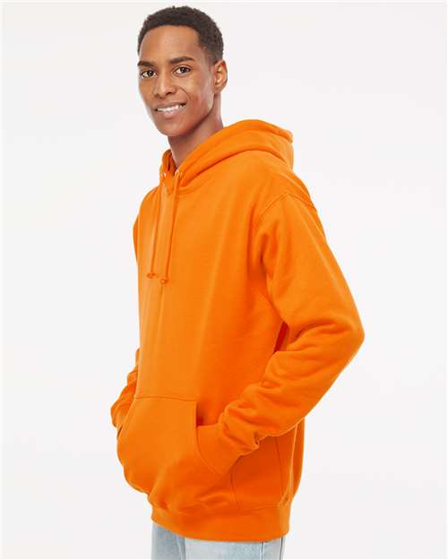Independent Trading Co. Heavyweight Hooded Sweatshirt IND4000 Safety Orange Custom Embroidered Business Logo