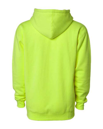 Independent Trading Co. Heavyweight Hooded Sweatshirt IND4000 Safety Yellow Custom Embroidered Business Logo