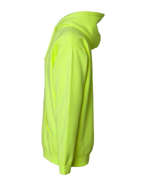Independent Trading Co. Heavyweight Hooded Sweatshirt IND4000 Safety Yellow Custom Embroidered Business Logo