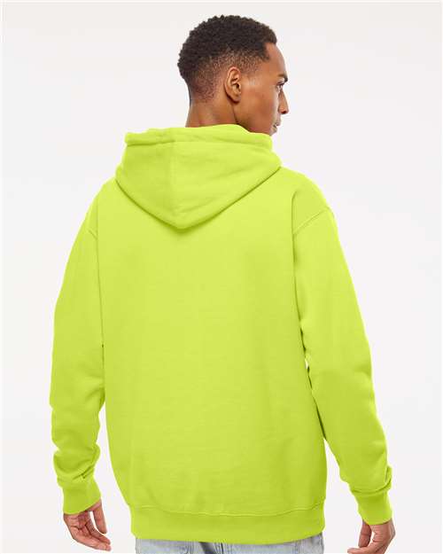Independent Trading Co. Heavyweight Hooded Sweatshirt IND4000 Safety Yellow Custom Embroidered Business Logo