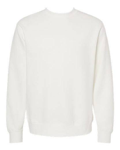 Independent Trading Co. Midweight Pigment-Dyed Crewneck Sweatshirt PRM3500 Prepared For Dye Custom Embroidered Business Logo