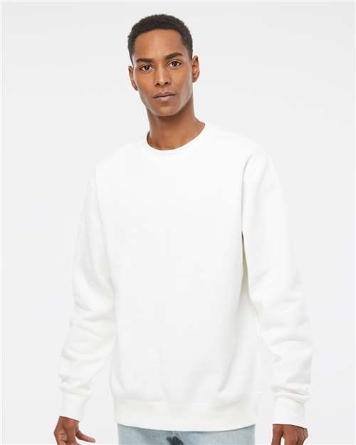 Independent Trading Co. Midweight Pigment-Dyed Crewneck Sweatshirt PRM3500 Pigment Yellow Custom Embroidered Business Logo