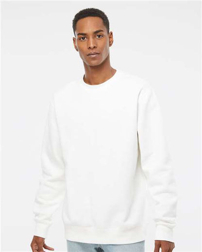 Independent Trading Co. Midweight Pigment-Dyed Crewneck Sweatshirt PRM3500 Pigment Yellow Custom Embroidered Business Logo