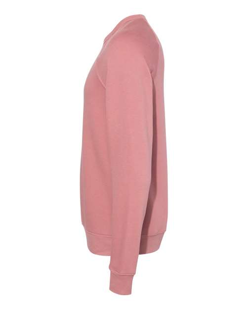 BELLA + CANVAS Sponge Fleece Raglan Crewneck Sweatshirt 3901 Mauve