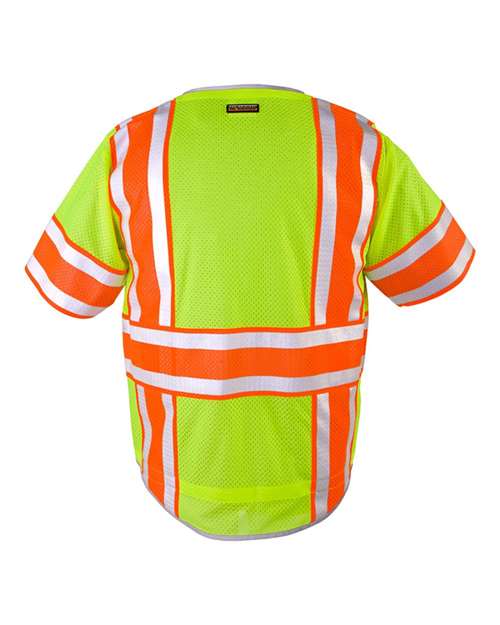 Custom EmbroideredKishigo Unisex Premium Brilliant Series Ultimate Reflective Class 3 Vest 8274 Lime