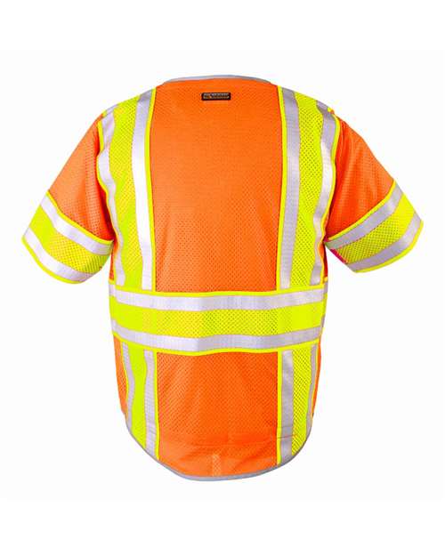 Custom EmbroideredKishigo Unisex Premium Brilliant Series Ultimate Reflective Class 3 Vest 8274 Orange