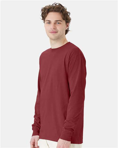 ComfortWash by Hanes Garment-Dyed Long Sleeve T-Shirt GDH200 Cayenne
