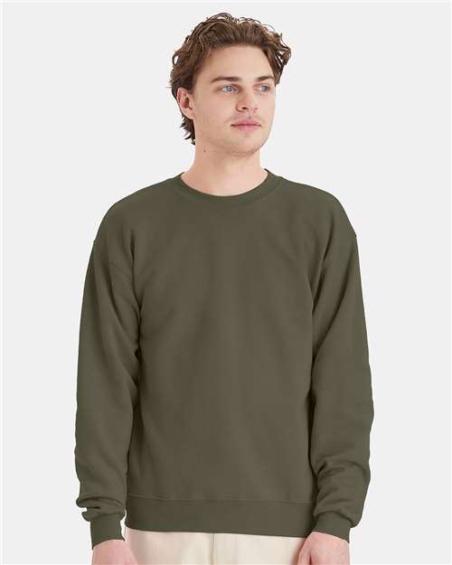 Custom Embroidered  Hanes Ecosmart® Crewneck Sweatshirt P160 Fatigue Green