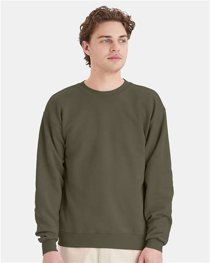 Custom Embroidered  Hanes Ecosmart® Crewneck Sweatshirt P160 Fatigue Green