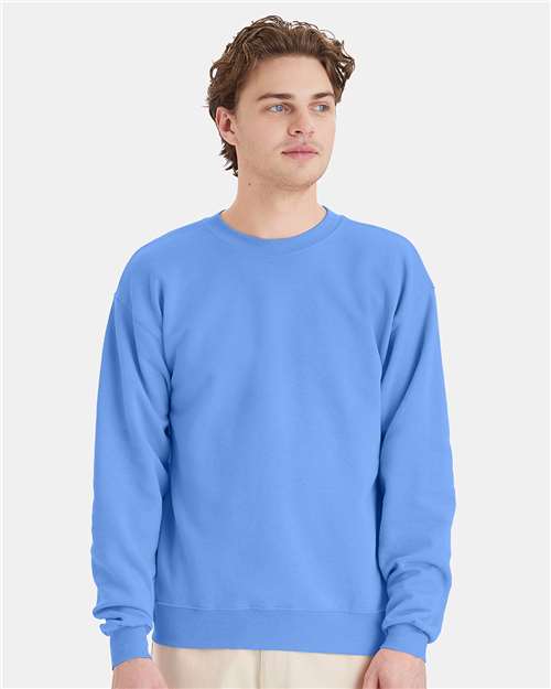 Custom Embroidered  Hanes Ecosmart® Crewneck Sweatshirt P160 Carolina Blue