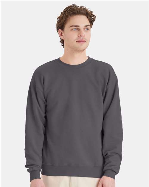 Custom Embroidered  Hanes Ecosmart® Crewneck Sweatshirt P160 Smoke Grey
