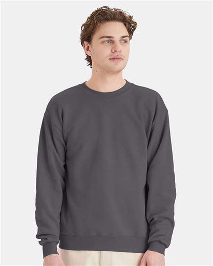 Custom Embroidered  Hanes Ecosmart® Crewneck Sweatshirt P160 Smoke Grey