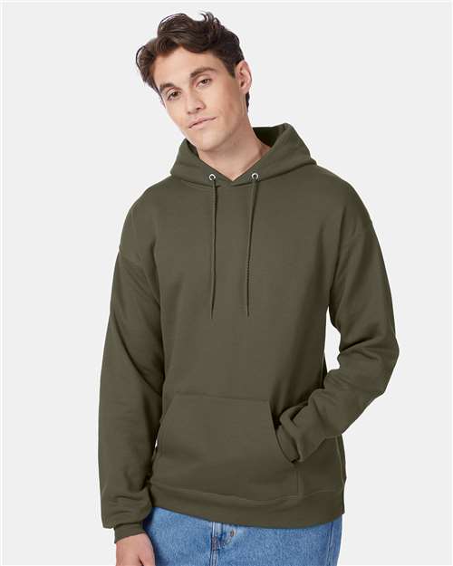 Custom Embroidered  Hanes Ecosmart® Hooded Sweatshirt P170 Fatigue Green
