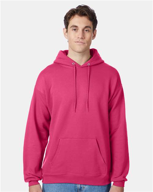 Custom Embroidered  Hanes Ecosmart® Hooded Sweatshirt P170 Wow Pink