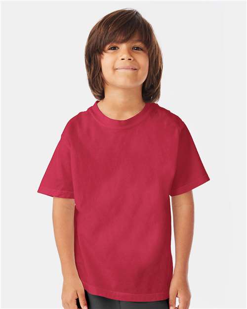 Custom Embroidered  ComfortWash by Hanes Garment-Dyed Youth T-Shirt GDH175  