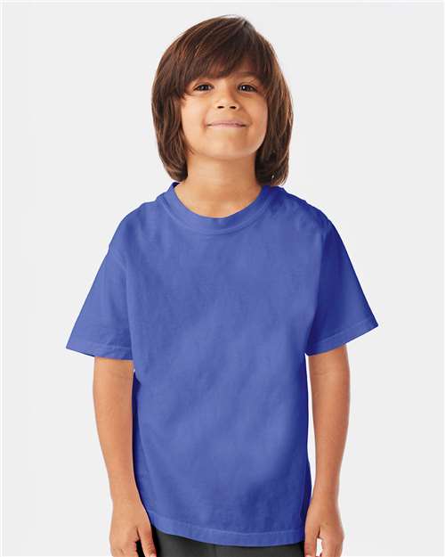 Custom Embroidered  ComfortWash by Hanes Garment-Dyed Youth T-Shirt GDH175  