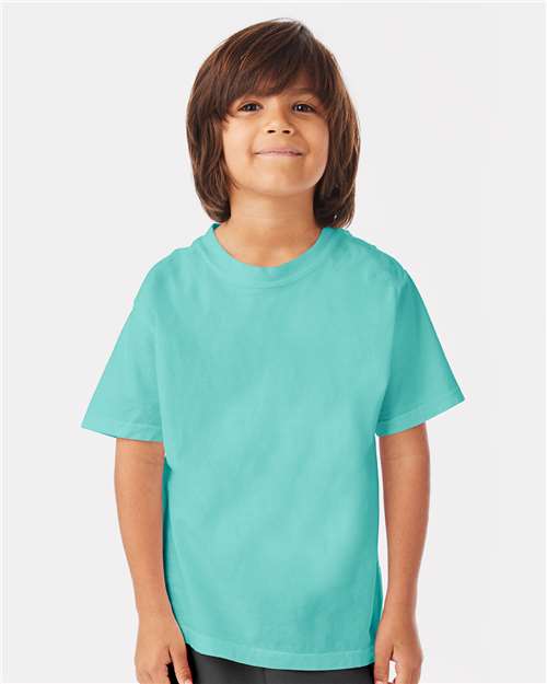 Custom Embroidered  ComfortWash by Hanes Garment-Dyed Youth T-Shirt GDH175  
