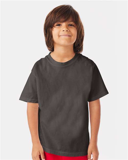 Custom Embroidered  ComfortWash by Hanes Garment-Dyed Youth T-Shirt GDH175  