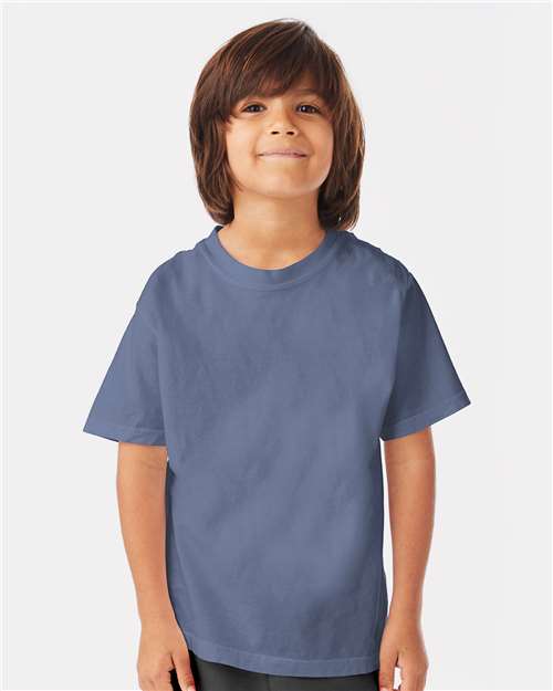 Custom Embroidered  ComfortWash by Hanes Garment-Dyed Youth T-Shirt GDH175  
