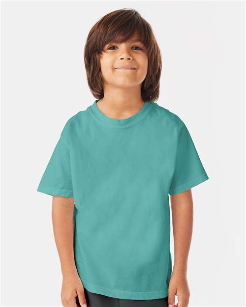 Custom Embroidered  ComfortWash by Hanes Garment-Dyed Youth T-Shirt GDH175  