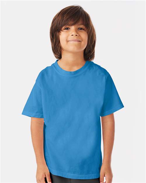 Custom Embroidered  ComfortWash by Hanes Garment-Dyed Youth T-Shirt GDH175  