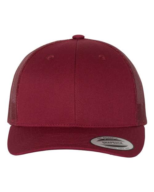 YP Classics Retro Trucker Cap 6606 Custom Embroidered Business Logo