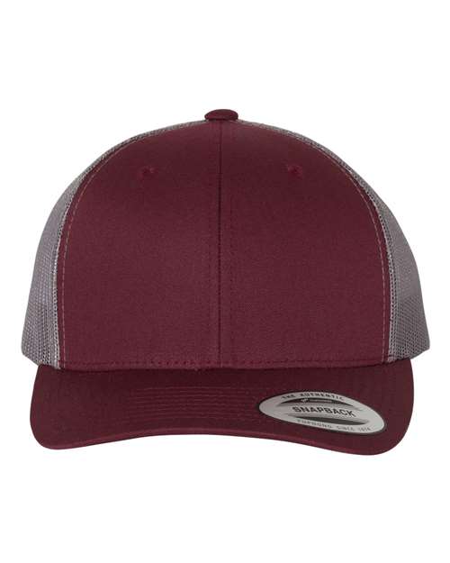 YP Classics Retro Trucker Cap 6606 Custom Embroidered Business Logo