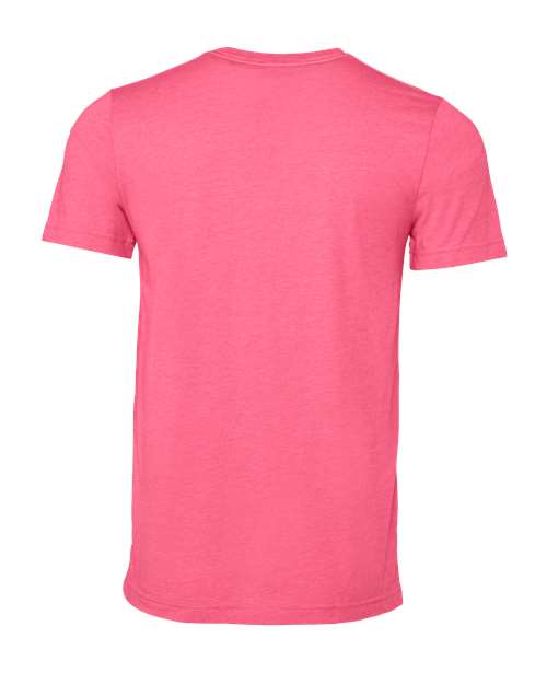 BELLA + CANVAS CVC Jersey Tee 3001CVC Heather Charity Pink Custom Embroidered Business Logo