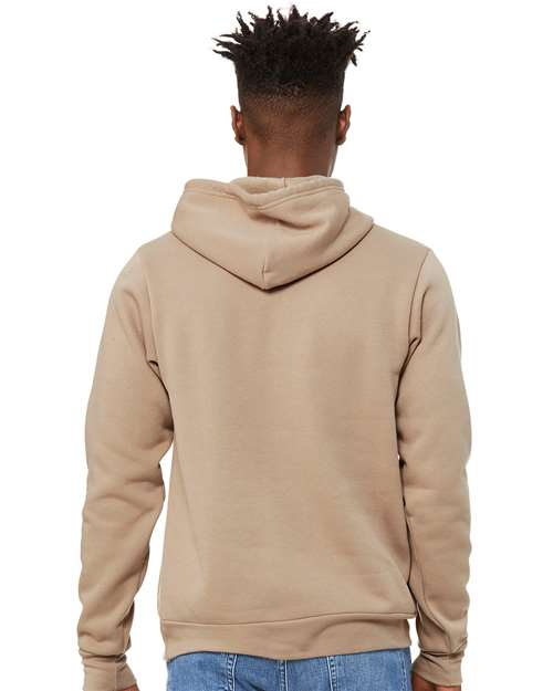 BELLA + CANVAS Sponge Fleece Hoodie 3719 Tan Custom Embroidered Business Logo