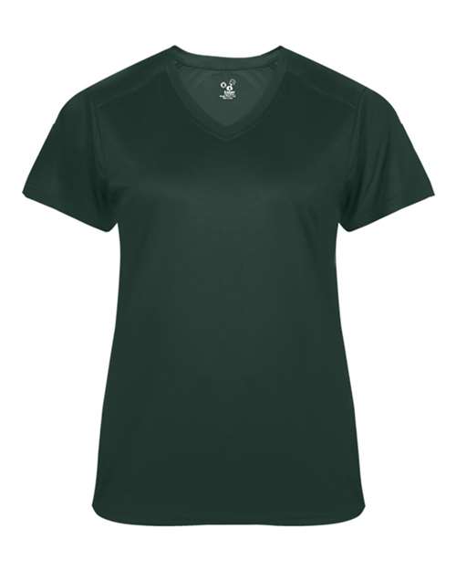 Custom EmbroideredBadger Women's Ultimate SoftLock V-Neck T-Shirt 5874 Forest