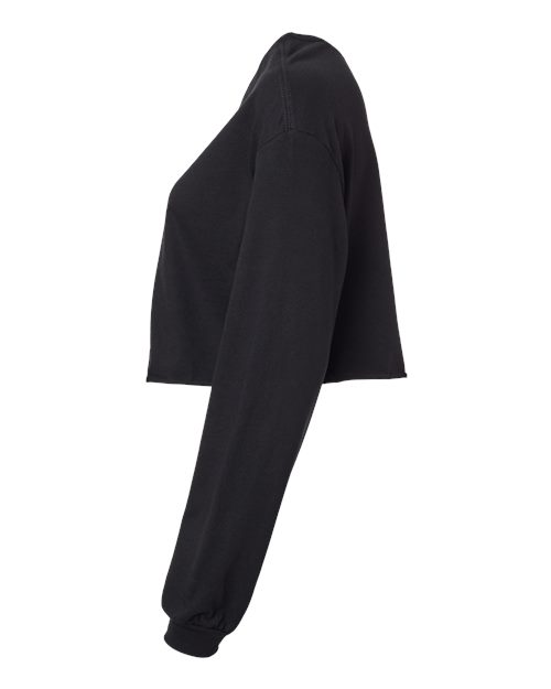 BELLA + CANVAS FWD Fashion Women's Crop Long Sleeve Tee 6501 Custom Embroidered Business Logo