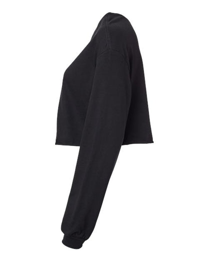 BELLA + CANVAS FWD Fashion Women's Crop Long Sleeve Tee 6501 Custom Embroidered Business Logo