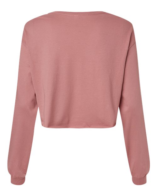 BELLA + CANVAS FWD Fashion Women's Crop Long Sleeve Tee 6501 Custom Embroidered Business Logo