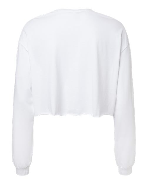 BELLA + CANVAS FWD Fashion Women's Crop Long Sleeve Tee 6501 Custom Embroidered Business Logo