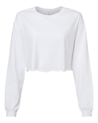 BELLA + CANVAS FWD Fashion Women's Crop Long Sleeve Tee 6501 Custom Embroidered Business Logo