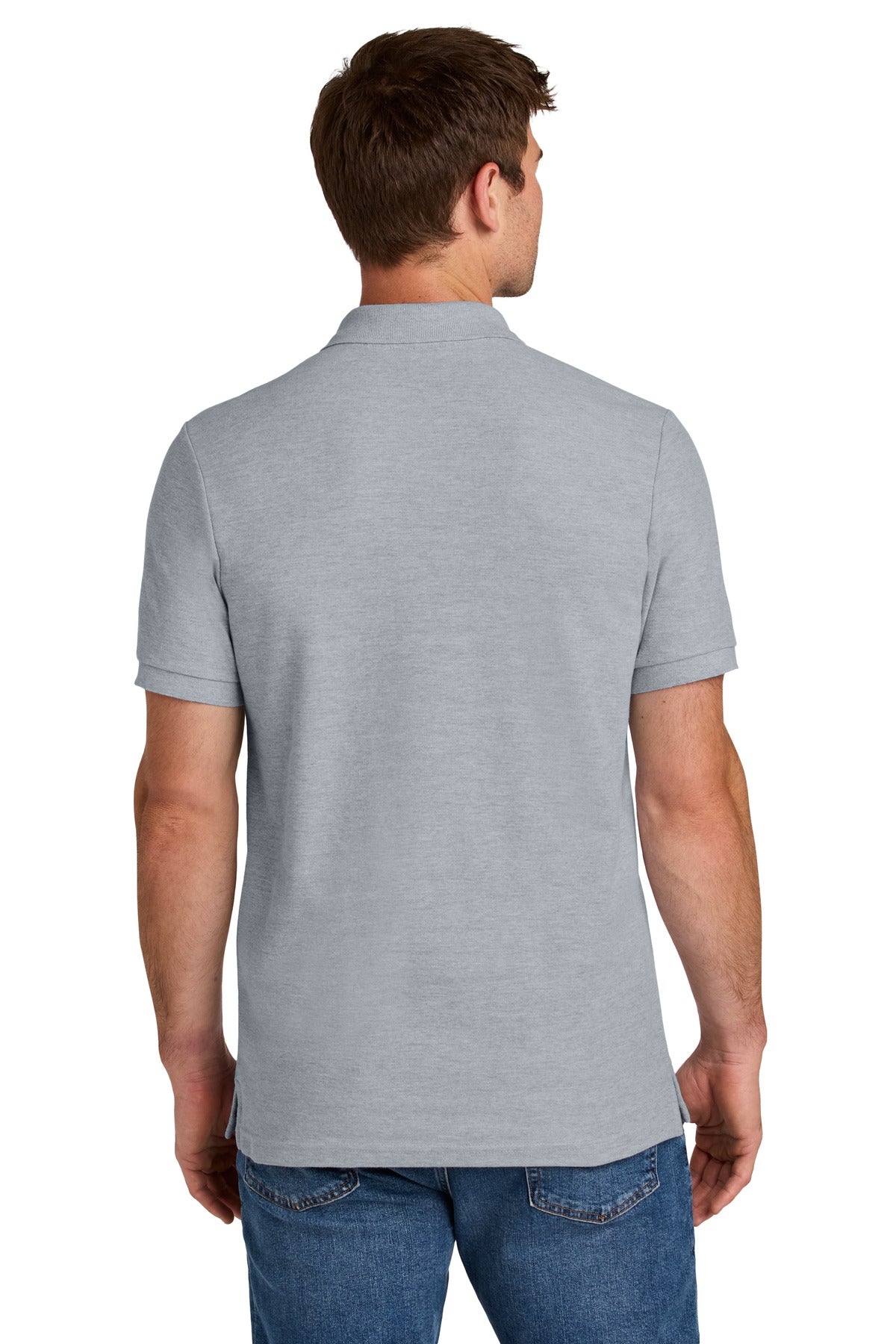 Custom Embroidered Gildan Polos/Knits in Ring Spun Sport Grey