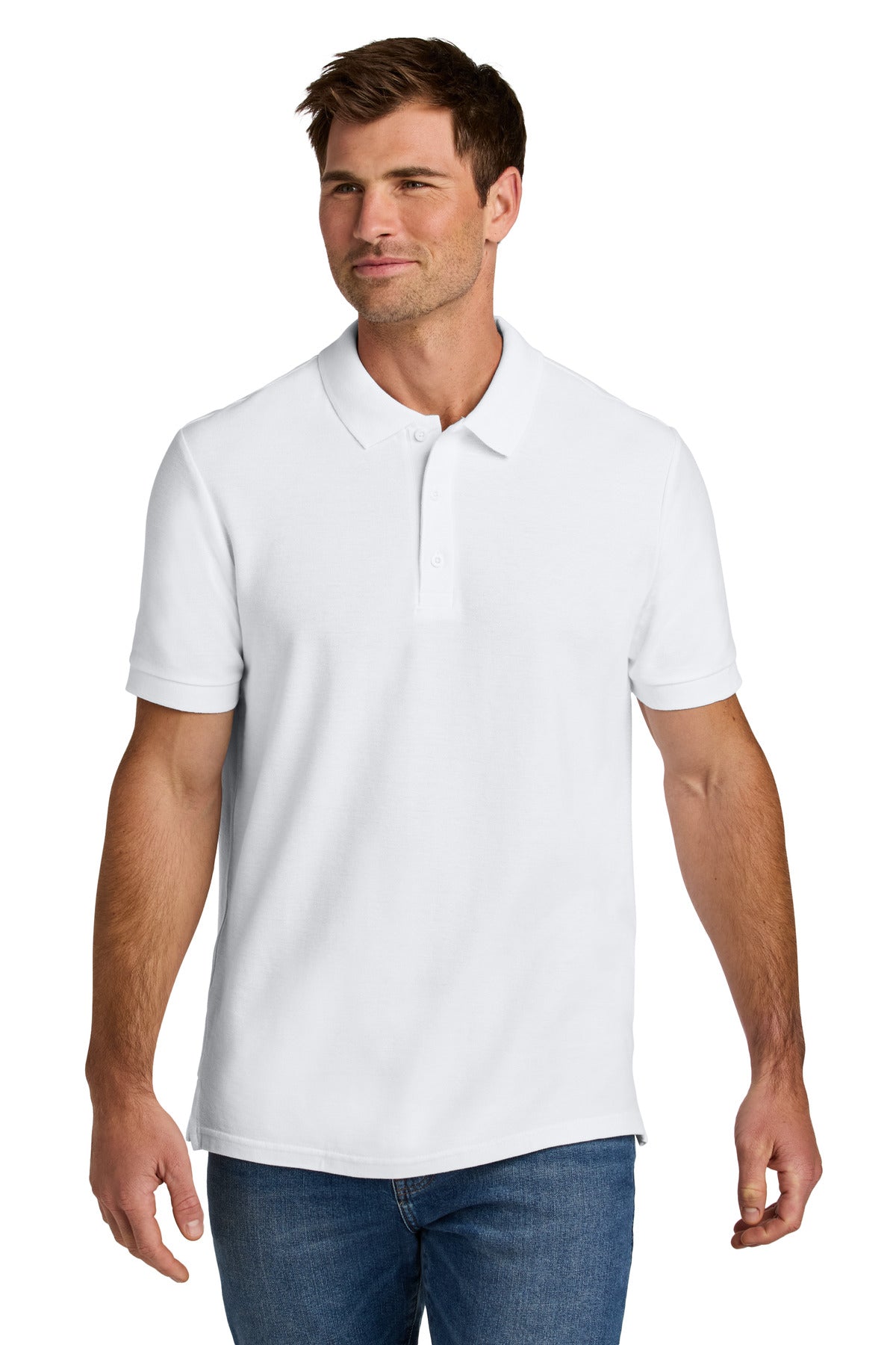 Custom Embroidered Gildan Polos/Knits in White