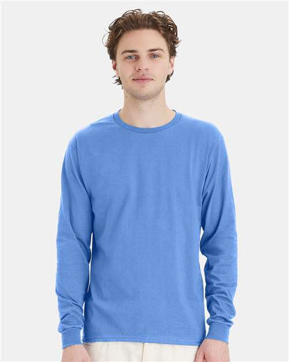 Hanes Essential-T Long Sleeve T-Shirt 5286 Carolina Blue