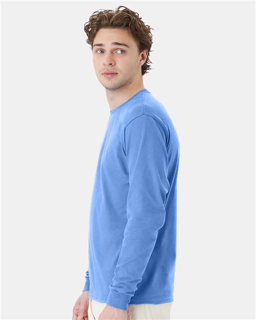 Hanes Essential-T Long Sleeve T-Shirt 5286 Carolina Blue