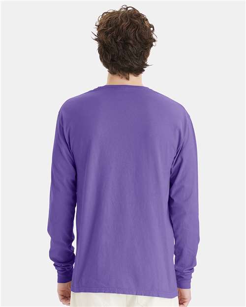 ComfortWash by Hanes Garment-Dyed Long Sleeve T-Shirt GDH200 Lavender