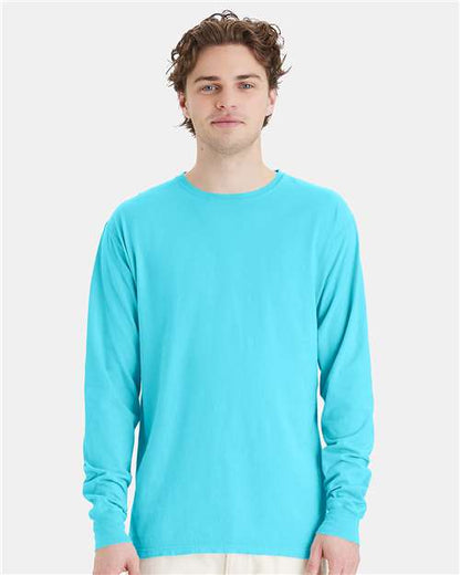 Custom Embroidered  ComfortWash by Hanes Garment-Dyed Long Sleeve T-Shirt GDH200 Freshwater