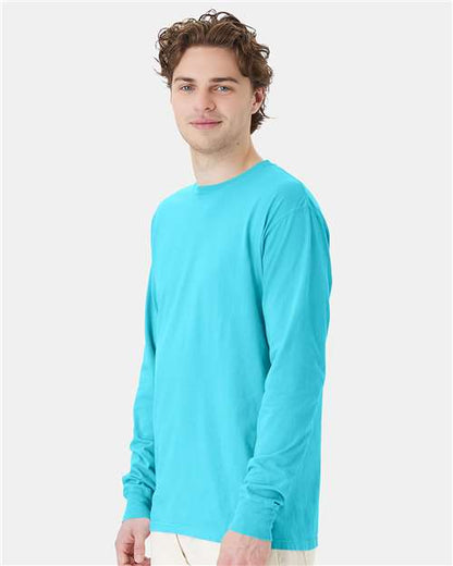 ComfortWash by Hanes Garment-Dyed Long Sleeve T-Shirt GDH200 Freshwater