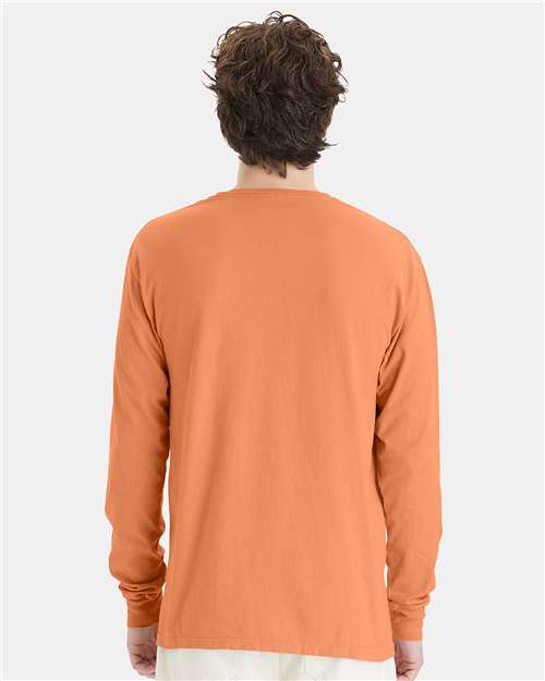 ComfortWash by Hanes Garment-Dyed Long Sleeve T-Shirt GDH200 Horizon Orange