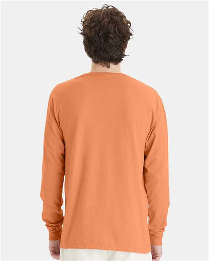 ComfortWash by Hanes Garment-Dyed Long Sleeve T-Shirt GDH200 Horizon Orange