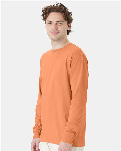 ComfortWash by Hanes Garment-Dyed Long Sleeve T-Shirt GDH200 Horizon Orange