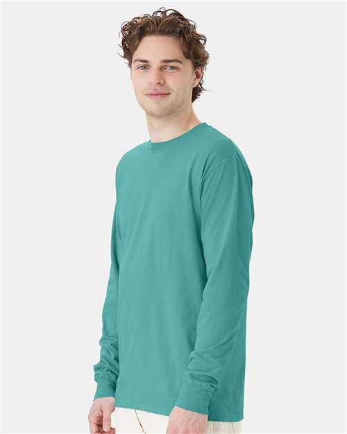 ComfortWash by Hanes Garment-Dyed Long Sleeve T-Shirt GDH200 Spanish Moss